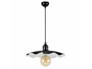 "Ondula" Metal Pendant Light - 34 x 34 cm - Black