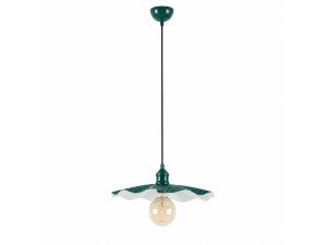 "Ondula" Metal Pendant Light - 34 x 34 cm - Dark Green