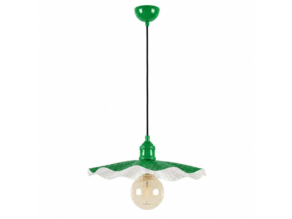 "Ondula" Metal Pendant Light - 34 x 34 cm - Light Green