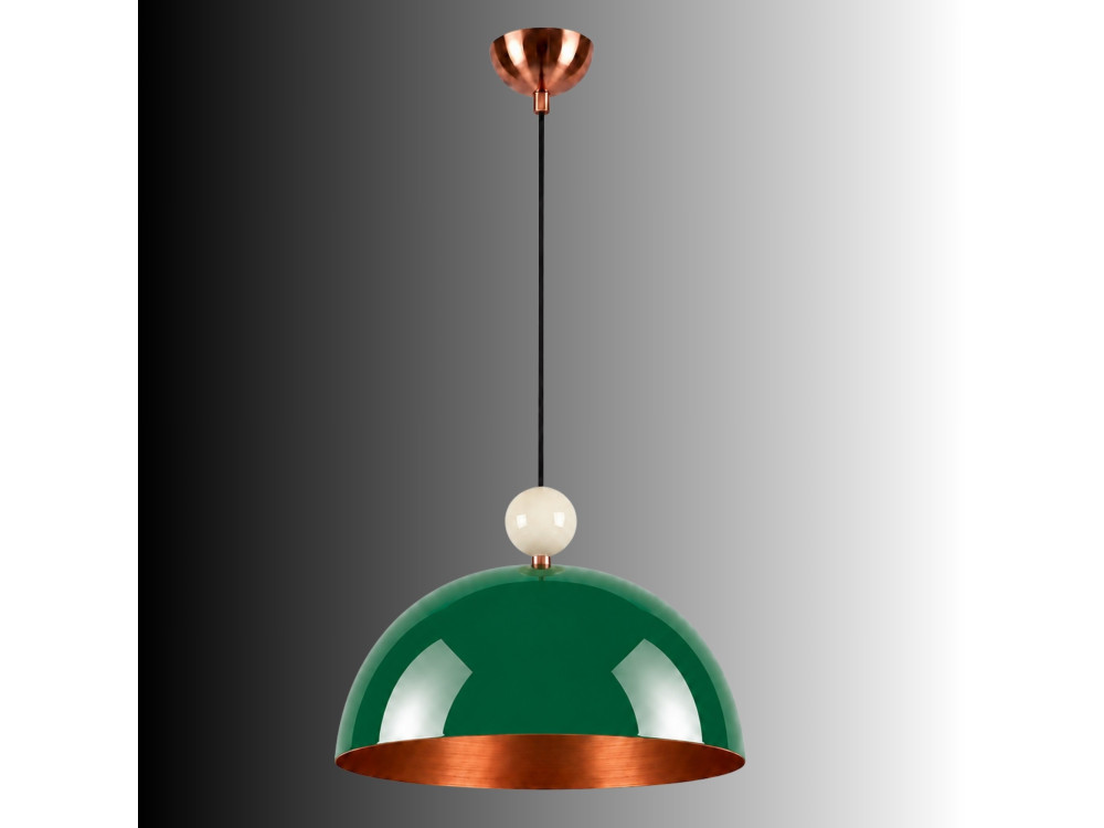 "Bubble" Metal Pendant Light - 40 x 40 cm - Dark Green