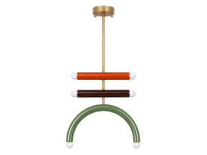 "Vento" Metal Chandelier - 50 x 10 cm - Green