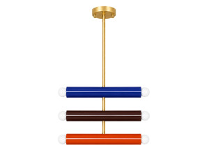 "Vento" Metal Chandelier - 35 x 10 cm - Blue