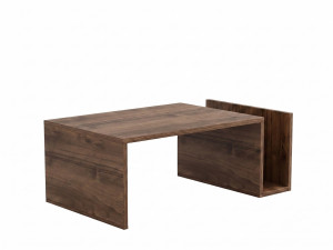 "Memo" Wooden Coffee Table - 86.8 x 32.4 x 50 cm - Venezia Walnut