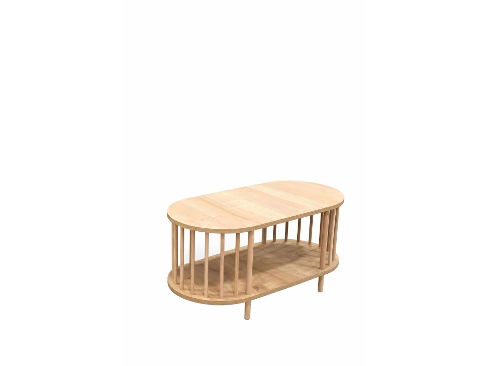 "Peka-0111" Wooden Coffee Table - 90 x 43 x 45 cm - Sapphire Oak