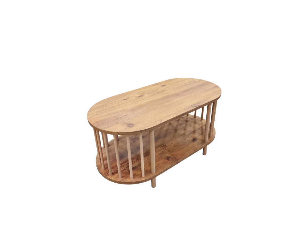 "Peka-0111" Wooden Coffee Table - 90 x 43 x 45 cm - Pine