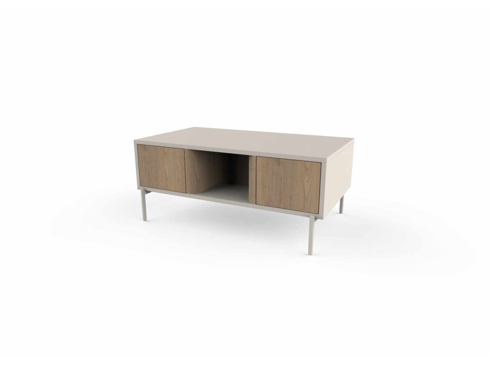 "VENTRO" Wooden Coffee Table - 100 x 42 x 60 cm - Stoneware