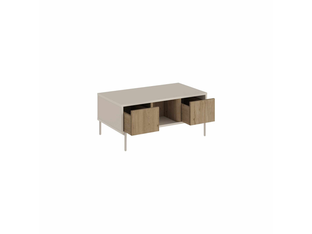 "VENTRO" Wooden Coffee Table - 100 x 42 x 60 cm - Stoneware