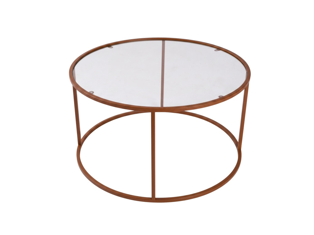 "Orange-Trs-80-Nrd-Srk" Wooden Coffee Table - 80 x 43 x 80 cm - Orange