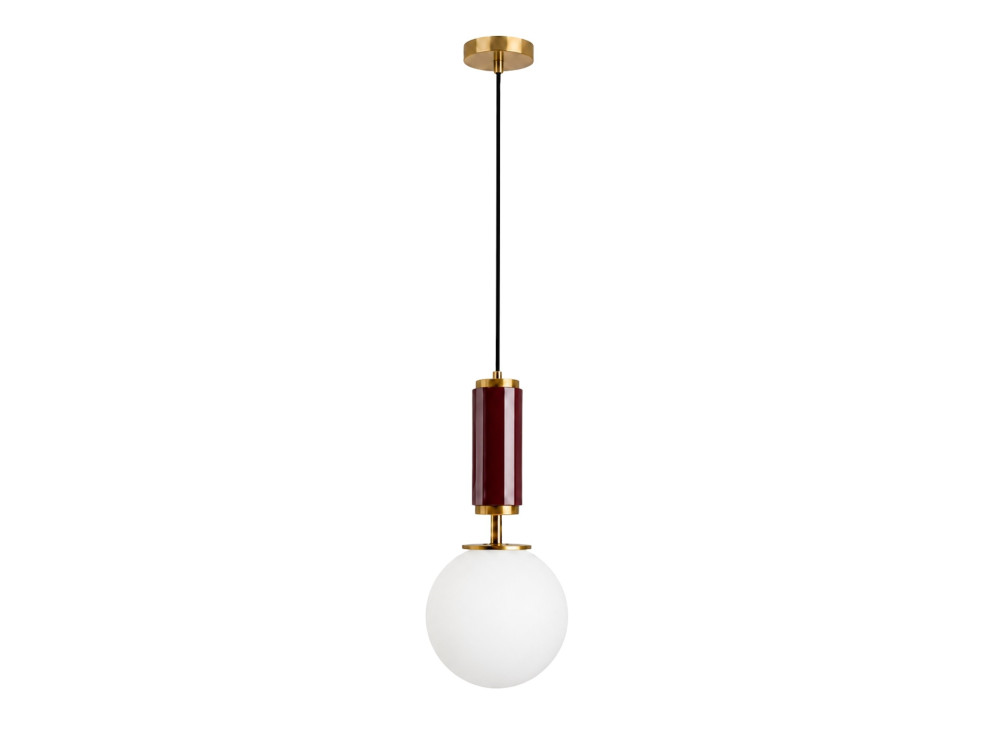 "Moira" Metal Pendant Light - 15 x 15 x 120 cm - Red