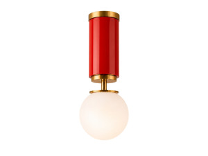 "Moira" Metal Ceiling Light - 15 x 15 x 38 cm - Red