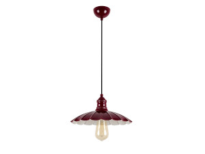 "Volan" Metal Pendant Light - 25 x 25 cm - Bordeaux