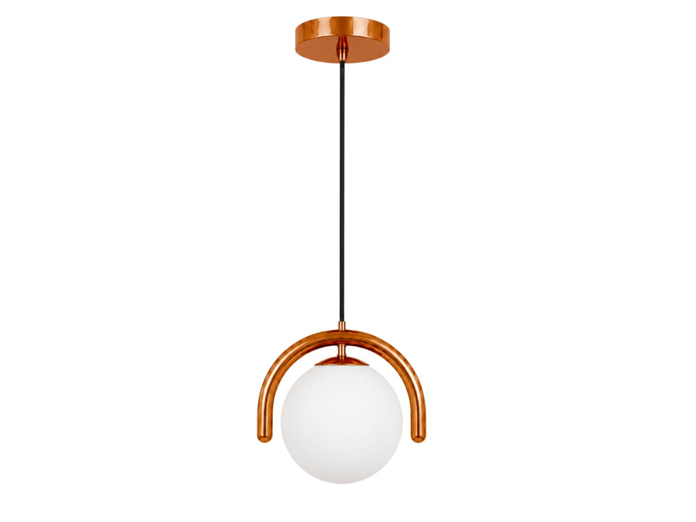 "GEDIK-20441" Metal Pendant Light - 20 x 20 cm - Brown / Orange