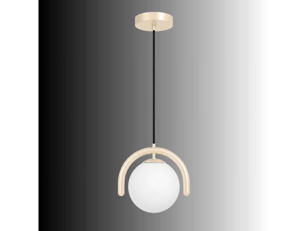 "GEDIK-20441" Metal Pendant Light - 20 x 20 cm - Beige