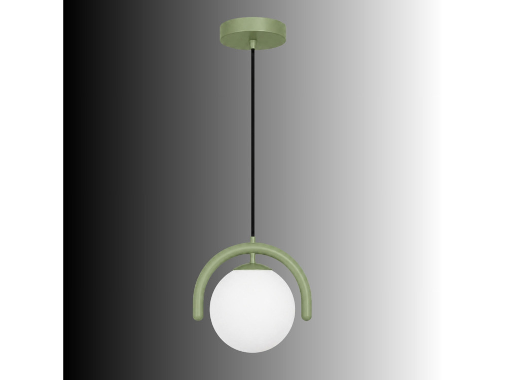 "GEDIK-20441" Metal Pendant Light - 20 x 20 cm - Mint Green