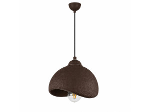 "Vegas" Metal Pendant Light - 21 x 20 cm - Brown