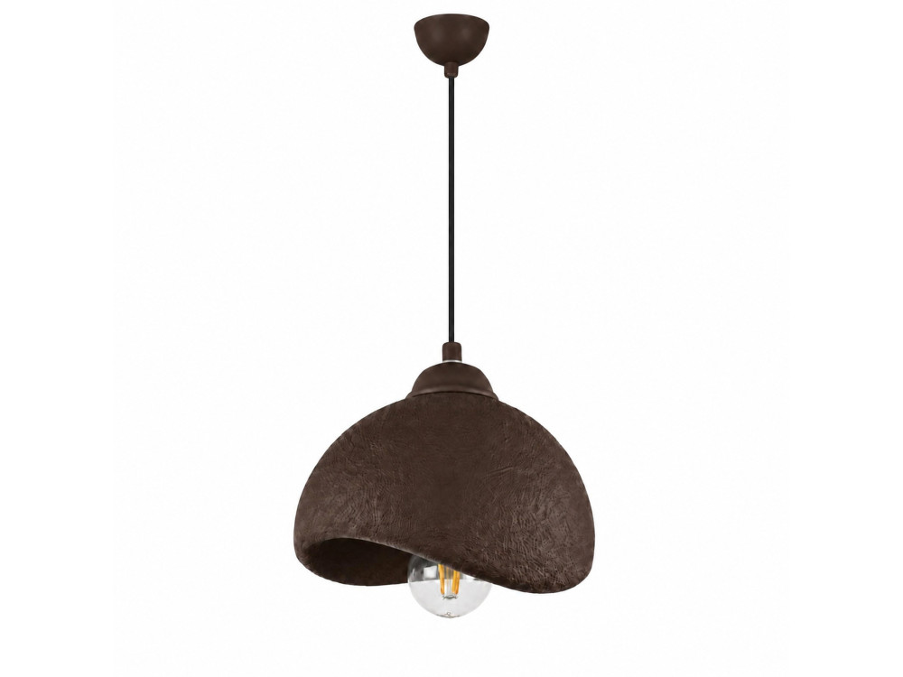 "Vegas" Metal Pendant Light - 21 x 20 cm - Brown