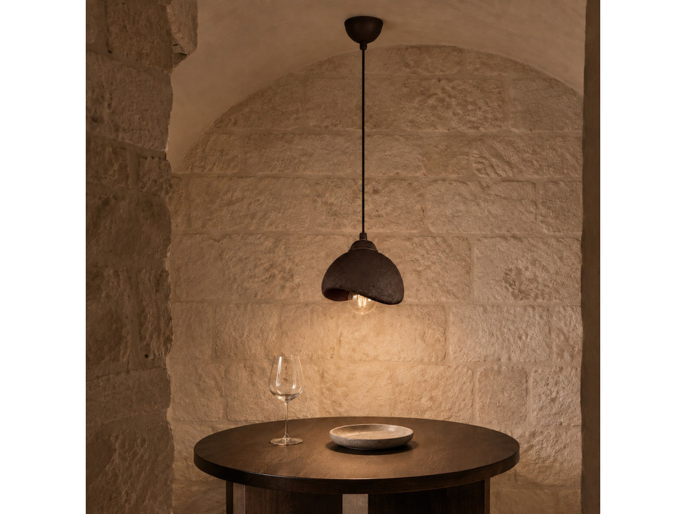"Vegas" Metal Pendant Light - 21 x 20 cm - Brown