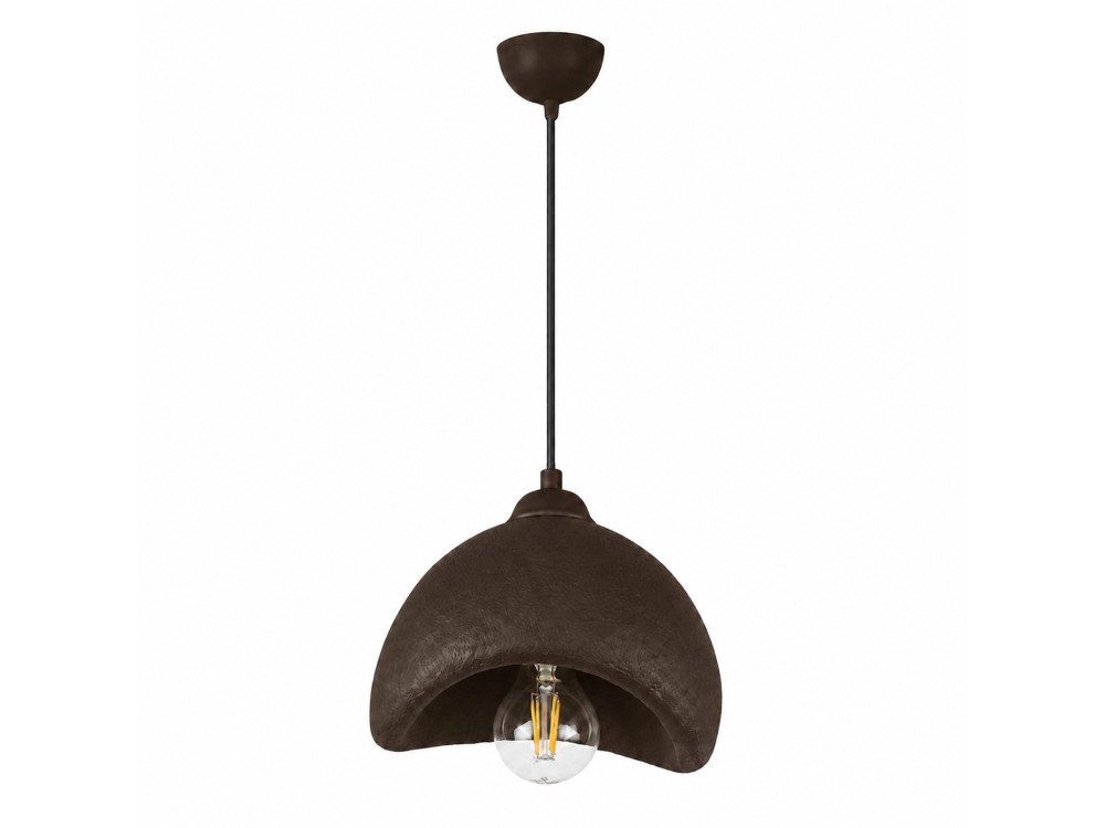 "Vegas" Metal Pendant Light - 21 x 20 cm - Brown