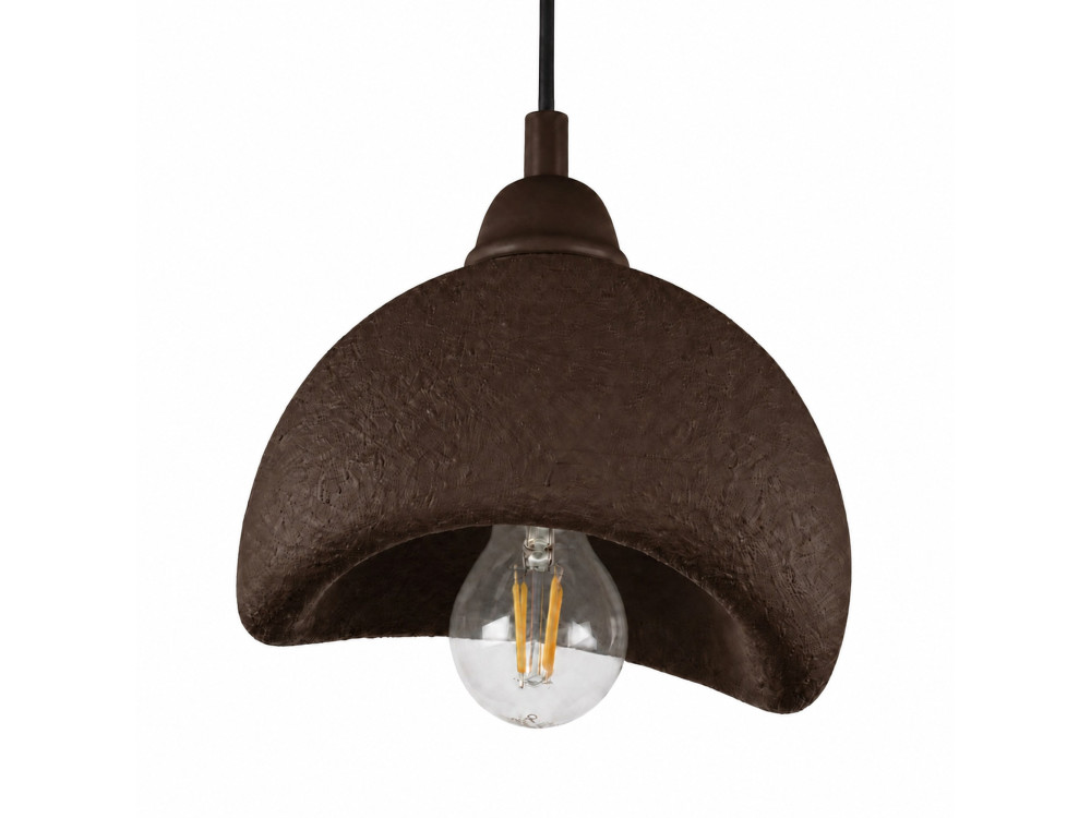 "Vegas" Metal Pendant Light - 21 x 20 cm - Brown