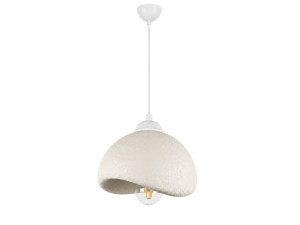 "Vegas" Metal Pendant Light - 21 x 20 cm - White