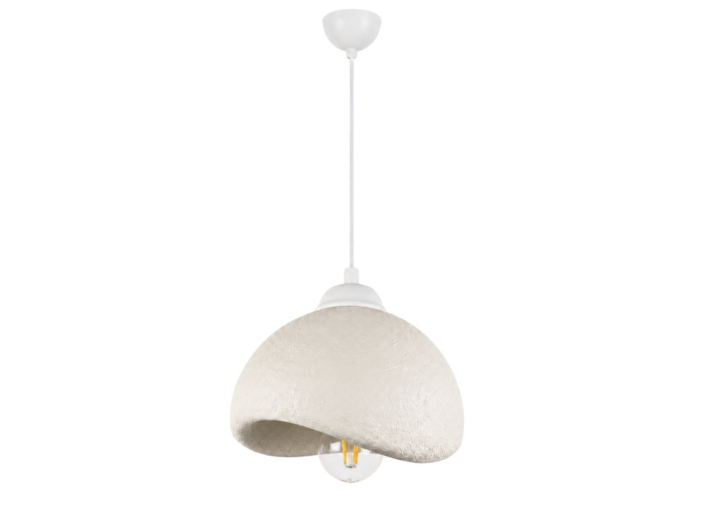 "Vegas" Metal Pendant Light - 21 x 20 cm - White