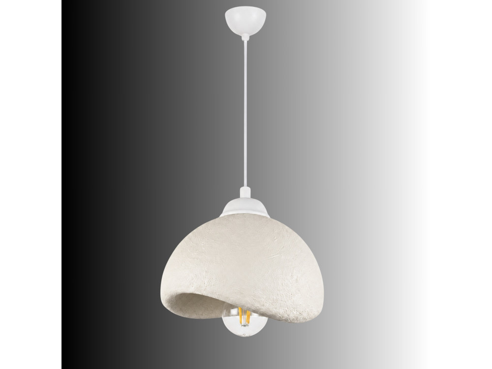 "Vegas" Metal Pendant Light - 21 x 20 cm - White