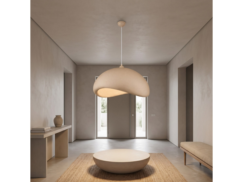 "Vegas" Metal Pendant Light - 64 x 51 cm - Beige