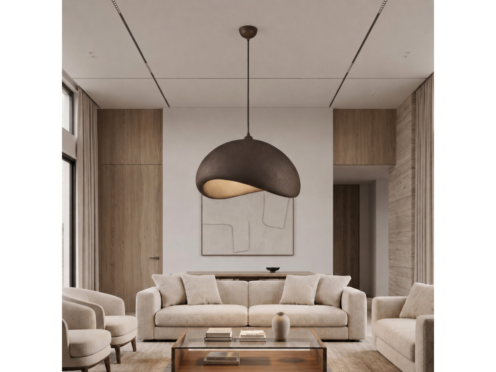 "Vegas" Metal Pendant Light - 64 x 51 cm - Brown