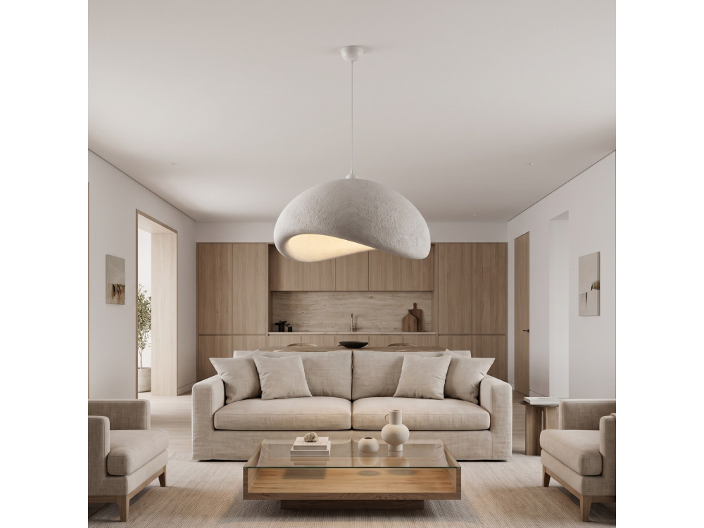 "Vegas" Metal Pendant Light - 64 x 51 cm - White