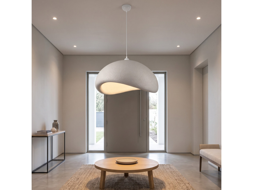 "Vegas" Metal Pendant Light - 64 x 51 cm - White