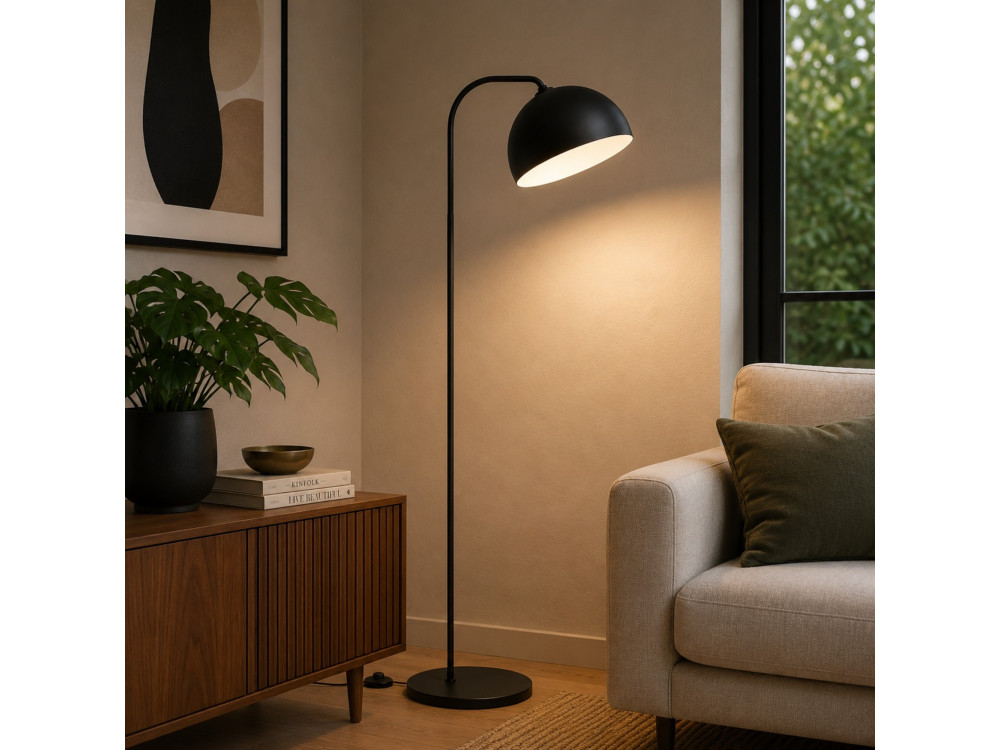 "Yaka" Metal Floor Lamp - 51 x 51 cm - Black