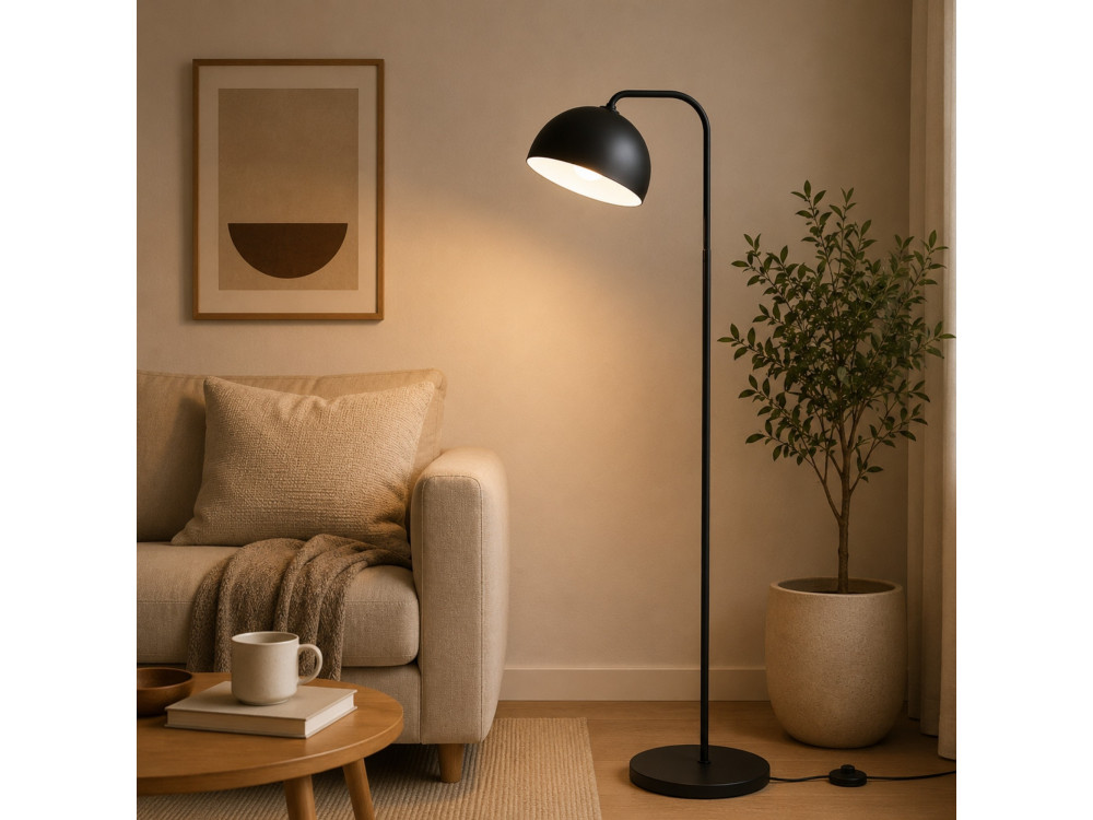 "Yaka" Metal Floor Lamp - 51 x 51 cm - Black