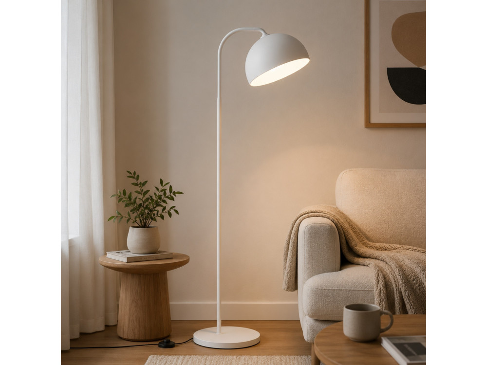"Yaka" Metal Floor Lamp - 51 x 51 cm - White