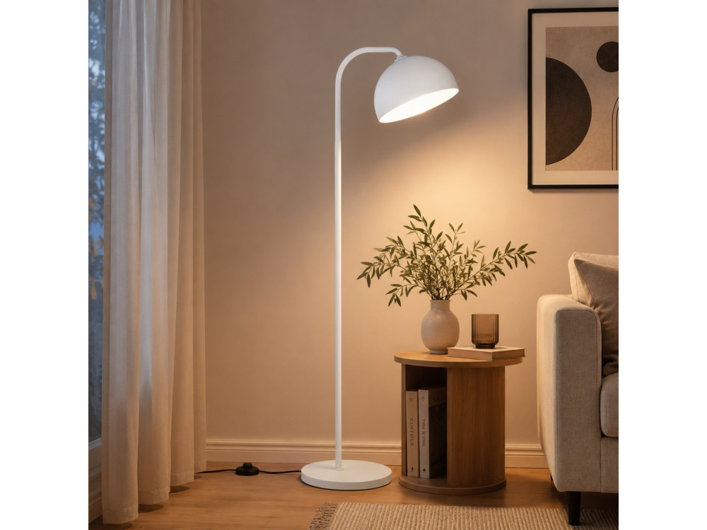 "Yaka" Metal Floor Lamp - 51 x 51 cm - White