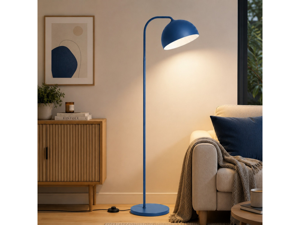 "Yaka" Metal Floor Lamp - 51 x 51 cm - Blue