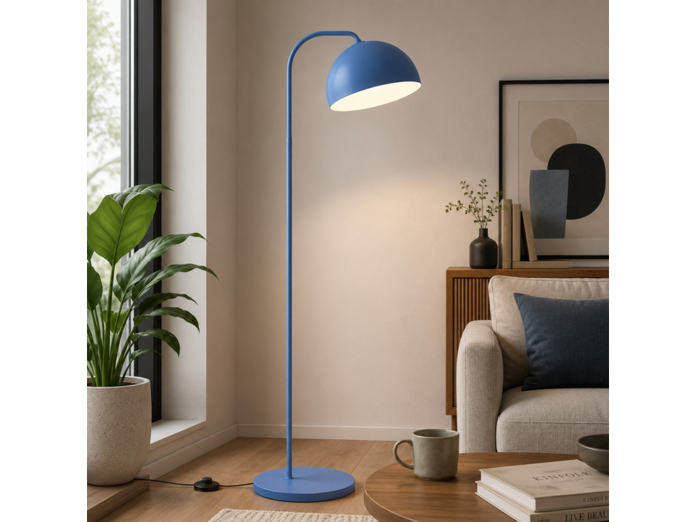 "Yaka" Metal Floor Lamp - 51 x 51 cm - Blue