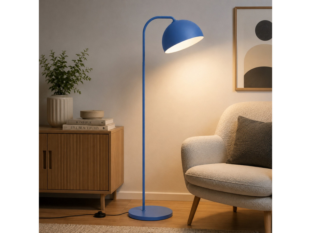 "Yaka" Metal Floor Lamp - 51 x 51 cm - Blue