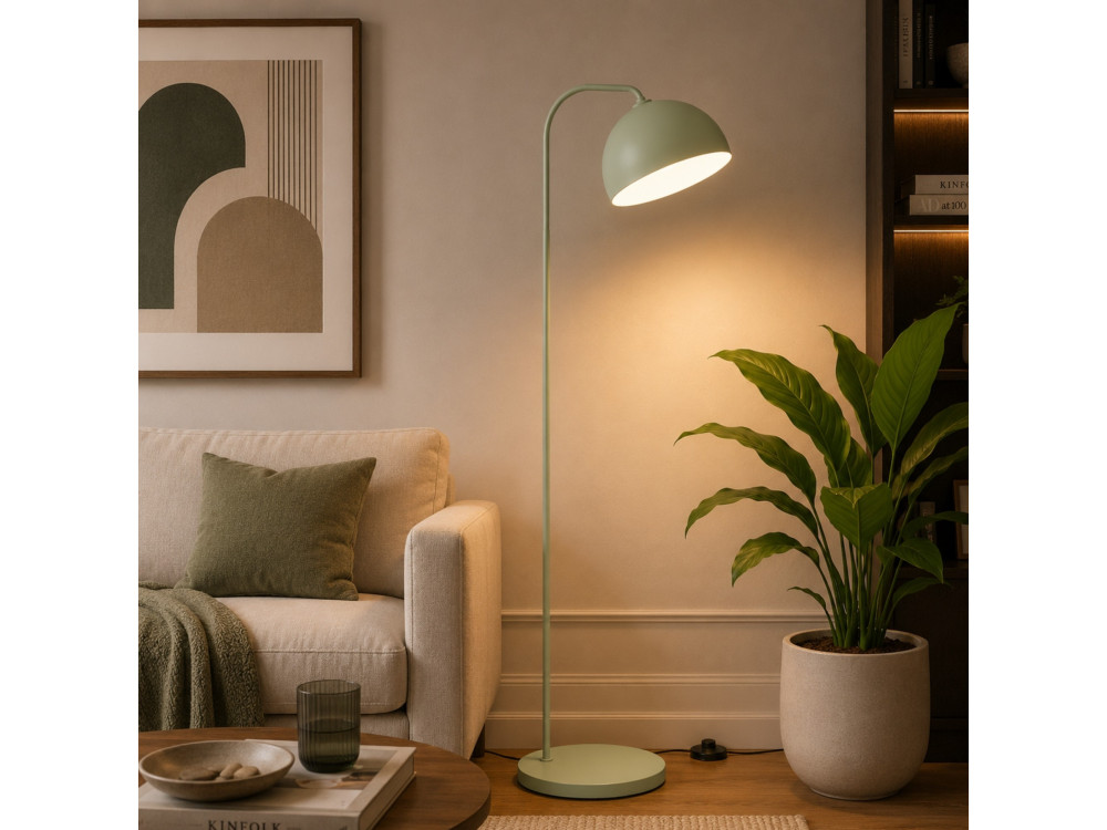 "Yaka" Metal Floor Lamp - 51 x 51 cm - Mint Green