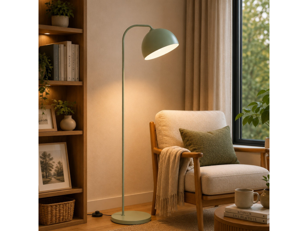 "Yaka" Metal Floor Lamp - 51 x 51 cm - Mint Green