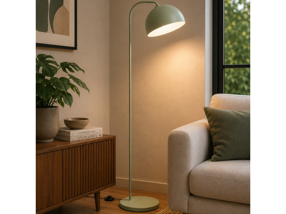 "Yaka" Metal Floor Lamp - 51 x 51 cm - Mint Green