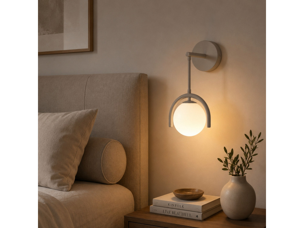 "GEDIK-20445" Metal Wall Sconce - 20 x 20 cm - Gray