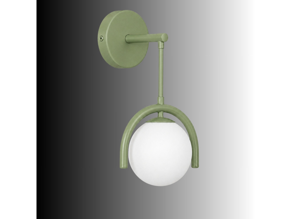 "GEDIK-20445" Metal Wall Sconce - 20 x 20 cm - Mint Green