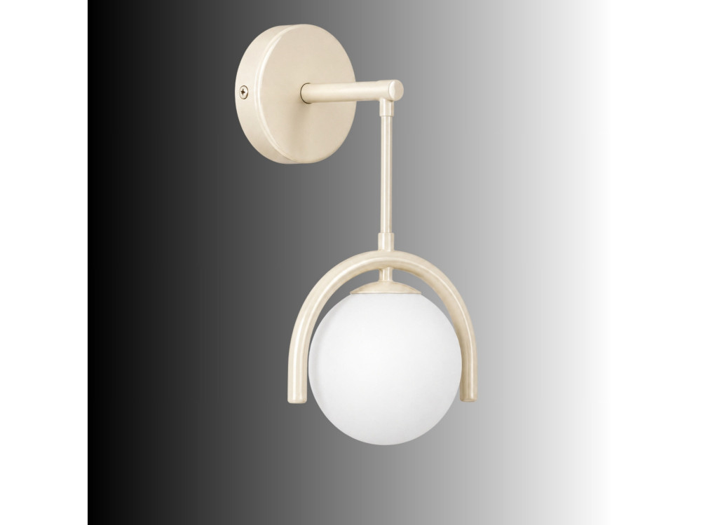 "GEDIK-20445" Metal Wall Sconce - 20 x 20 cm - Beige