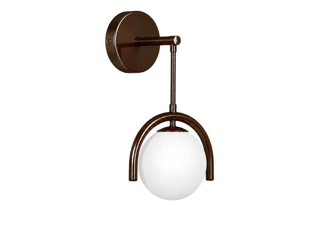 "GEDIK-20445" Metal Wall Sconce - 20 x 20 cm - Brown