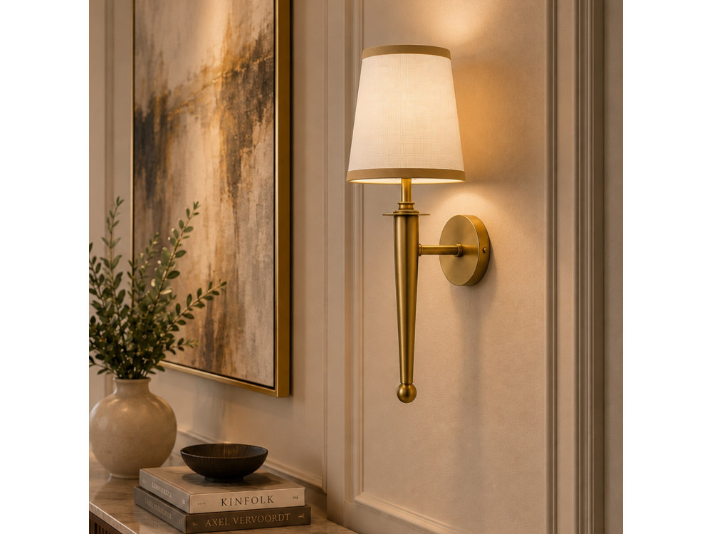 "Milano" Metal Wall Sconce - 22 x 22 cm - Beige