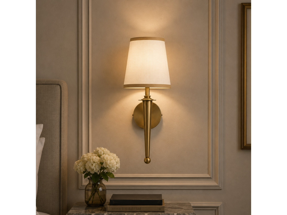 "Milano" Metal Wall Sconce - 22 x 22 cm - Beige
