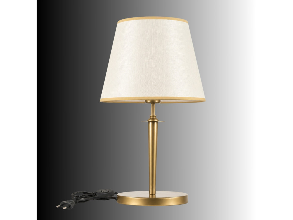 "Milano" Metal Table Lamp - 31 x 31 cm - Beige
