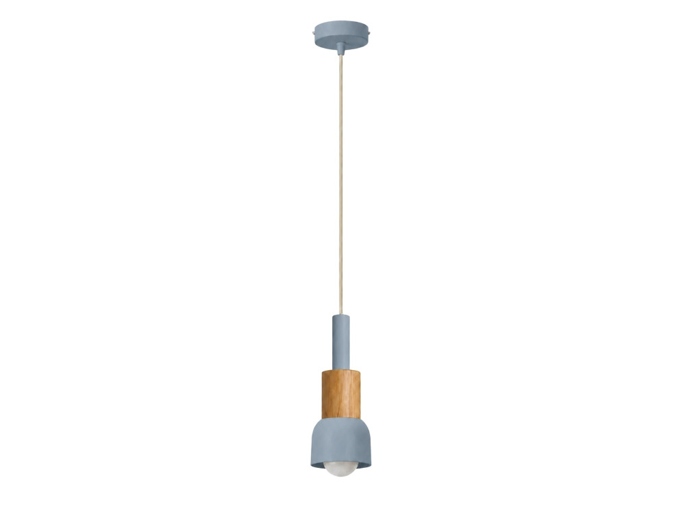 "Elwood" Metal Pendant Light - 10 x 25 cm - Blue