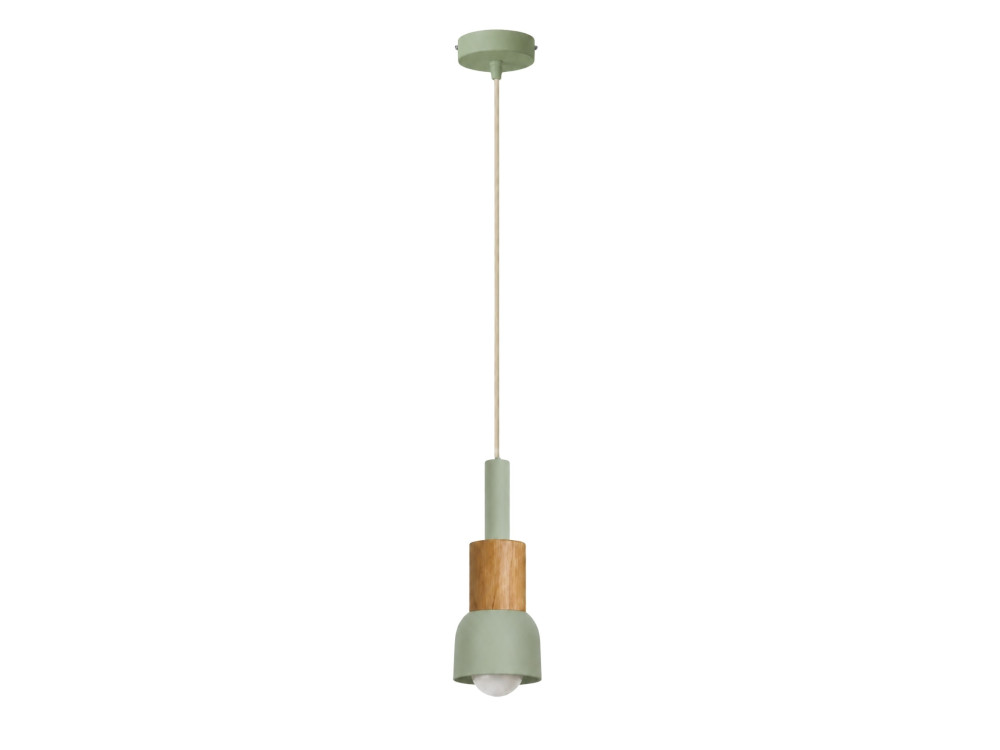 "Elwood" Metal Pendant Light - 10 x 25 cm - Green
