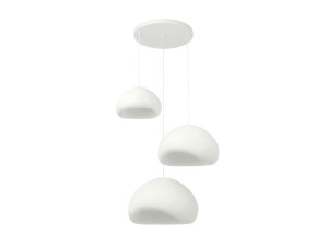 "Loval" Metal Chandelier - Adjustable Height 50–115 cm - White
